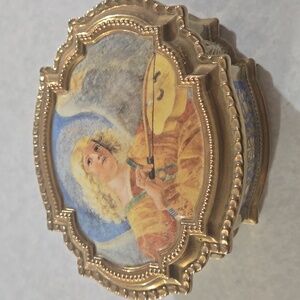 Vintage Franklin Mint Angels Of The Vatican Porcelain Music Box Plays Ave Maria